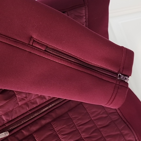 CALIA by Carie Underwood Burgundy Moto Hybrid Jacket - Picture 4 of 5